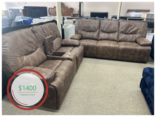 CLEARANCE -  ELECTRIC MOTION SOFA & LOVESEAT