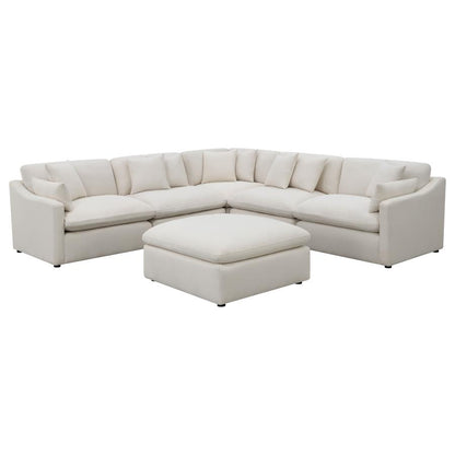 HOBSON 6-PIECE REVERSIBLE CUSHION MODULAR SECTIONAL OFF-WHITE