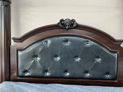 FLOOR SAMPLE - KING CANOPY BED W/ GLACIER FIRM MATTRESS