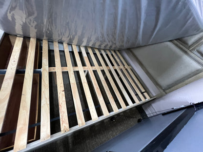 FLOOR SAMPLE - QUEEN PLATFORM STORAGE BED W/ PILLOWTOP & NIGHTSTAND